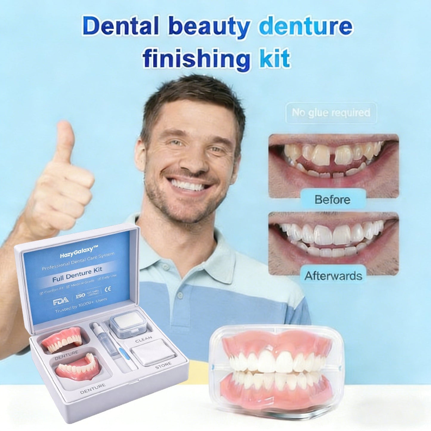 🦷 HazyGalaxy™ Custom-Fit Dentures ⏰ ENDS TODAY   88% OFF | Smile with Confidence